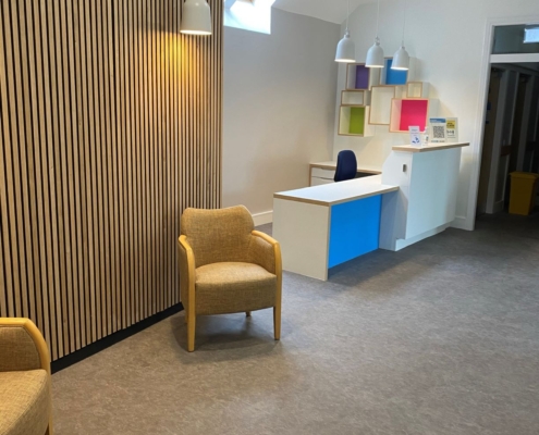 New flooring in reception