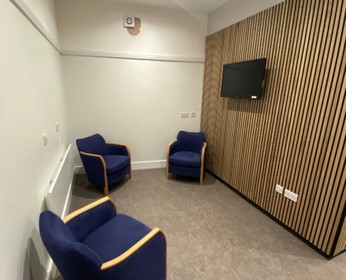 The new waiting room area